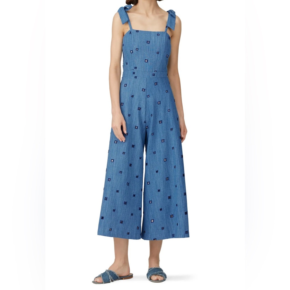 NWOT Hunter Bell Blue Denim Jumpsuit - Sample